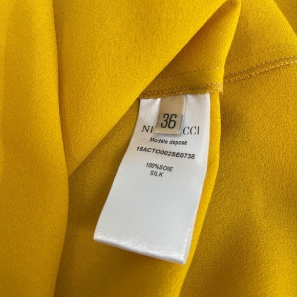 NINA RICCI TIE NECK TOP BLOUSE - Picture 9 of 10